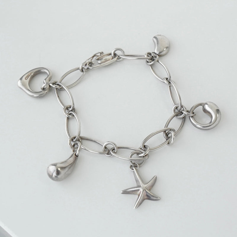 Tiffany & Co. シルバー　チャーム　ブレスレット　エルサペレッティ 低 価格ファッション - Tiffany & Co. シルバー チャーム ブレスレット