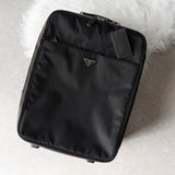 プラダ テスート ポコノ ナイロン / サフィアーノレザー トライアングルロゴ / キャリーバッグ ブラック