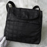 シャネル 6番台 ニュートラベルライン 2way ナイロン / レザー リュックサック ショルダーバッグ ブラック - NEWSED