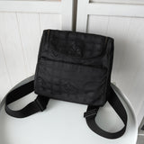 シャネル 6番台 ニュートラベルライン 2way ナイロン / レザー リュックサック ショルダーバッグ ブラック - NEWSED