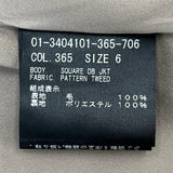 セオリー 千鳥格子 ダブルブレスト ツイード テーラードジャケット マルチカラー 6 レディース - NEWSED