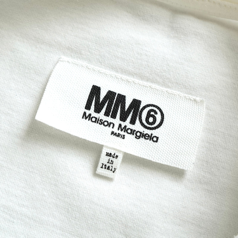 エムエムシックス メゾン マルジェラ 2018AW ロゴ コーディング Tシャツ メタリックシルバー