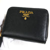 プラダ ロゴ サフィアーノ レザー コインケース ブラック