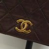 シャネル ココマーク マトラッセ ラムスキン チェーン ショルダーバッグ ブラウン 0番台7桁