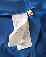 マルニ ステッチ 筆記体ロゴ Tシャツ ブルー サイズ38 レディース