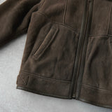 イヴサンローラン ヴィンテージ YSLロゴ ボタン ムートン ジャケット ブラウン