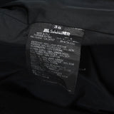 ジルサンダー レザー切り替え 変形 前立て ウールコート レディース ブラック / ホワイト