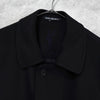 イヴサンローラン ヴィンテージ YSLロゴ ウール ステンカラーコート ブラック メンズ
