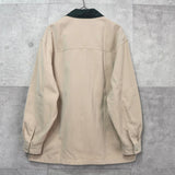 イヴ サンローラン ヴィンテージ YSLロゴ ブルゾン ジャケット ベージュ / モスグリーン