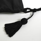 プラダ テスート ポコノ ナイロン ビーズ タッセル ミニ ショルダーバッグ ポシェット ブラック