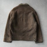 イヴサンローラン ヴィンテージ YSLロゴ ボタン ムートン ジャケット ブラウン