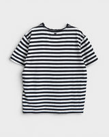 アミパリ アミ パリス ハートロゴ ボーダー Tシャツ ブラック / ホワイト Mサイズ メンズ レディース