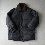 イヴサンローラン ヴィンテージ ボア襟 ダウンジャケット ネイビー