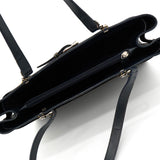 クリスチャン ディオール トロッター キャンバス / レザー トートバッグ ネイビー