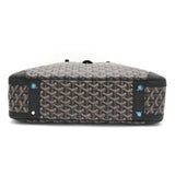 ゴヤール アンバサッドMM PVC/レザー ブリーフケース ビジネスバッグ ブラック メンズ