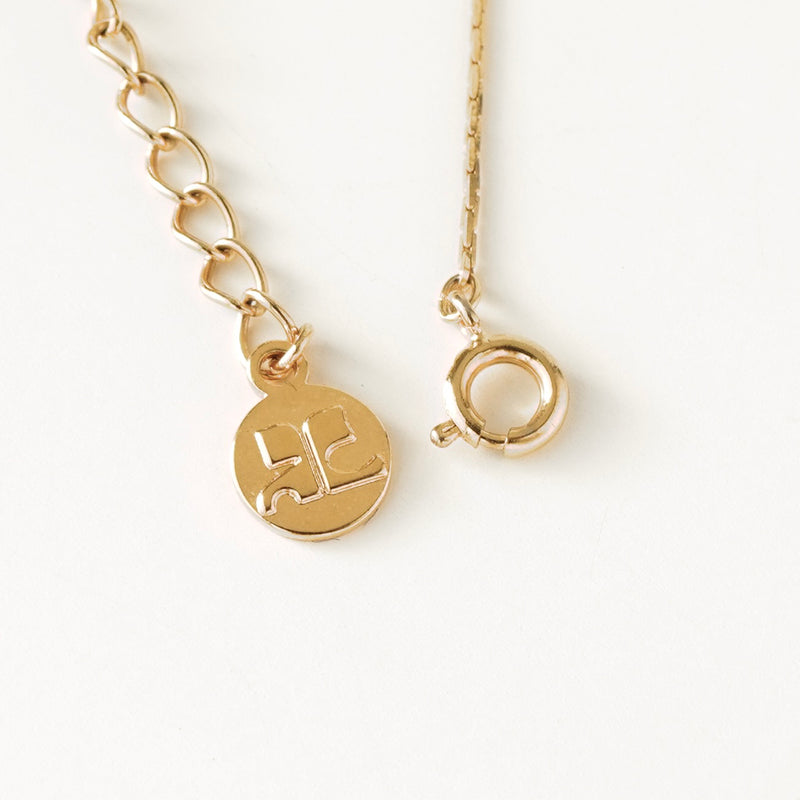 クレージュ ヴィンテージ ロゴ ネックレス GP ゴールド