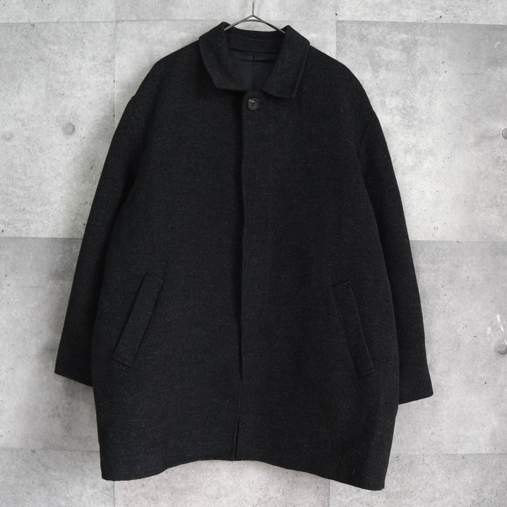 イヴサンローラン ヴィンテージ ウールコート ミドルコートチャコールグレー