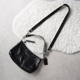 Black Leather 2way Shoulder Bag