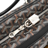 ゴヤール アンバサッドMM PVC/レザー ブリーフケース ビジネスバッグ ブラック メンズ