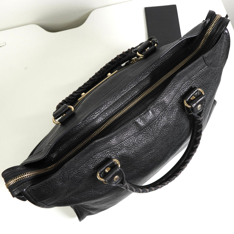 バレンシアガ ザ・シティ レザー 2way ハンドバッグ ショルダーバッグ ブラック