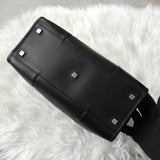 ロエベ アマソナ28 アナグラム レザー ミニボストンバッグ ハンドバッグ ブラック