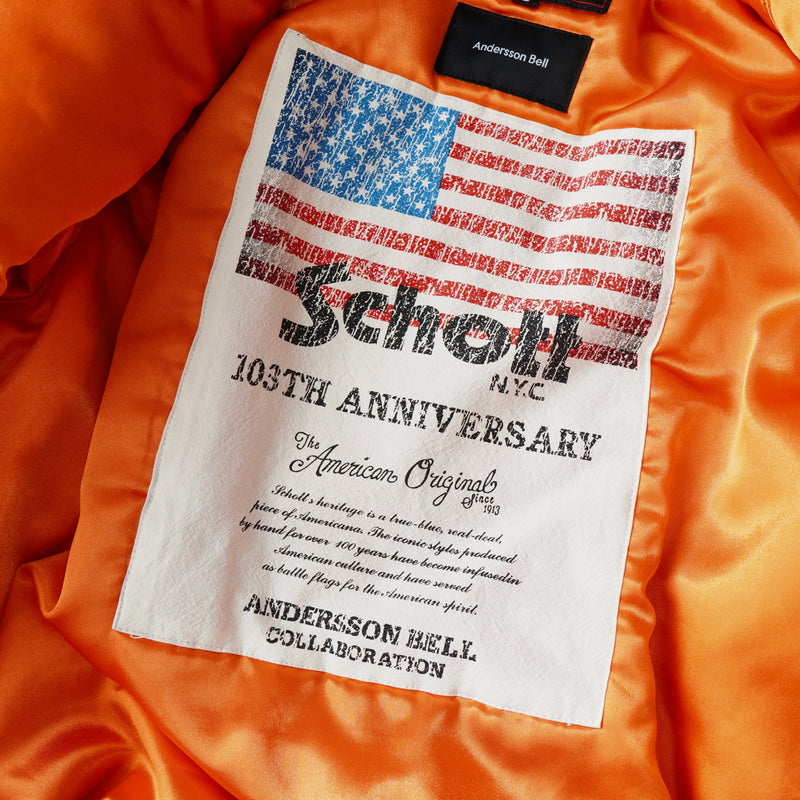 Schott × ANDERSSON BELL ショット × アンダースンベル 中綿 スカジャン MA-1 ボンバージャケット ブラック