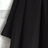 バーバリー アルパカ混紡 ガウンコート ブラック レディース