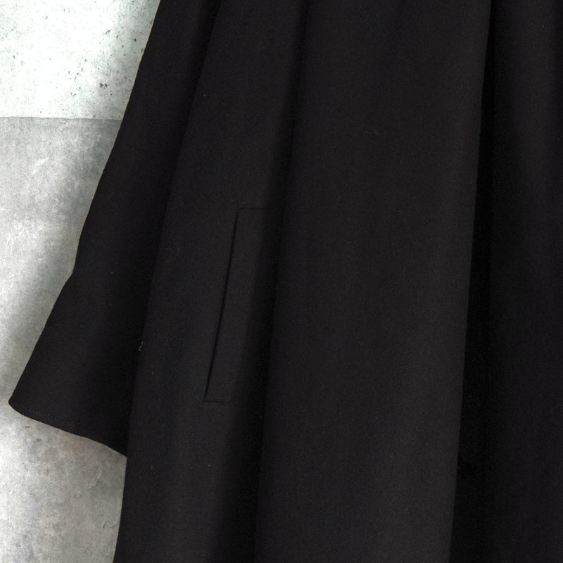 バーバリー アルパカ混紡 ガウンコート ブラック レディース