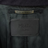 プラダ ウール ダブル ピーコート ネイビー メンズ