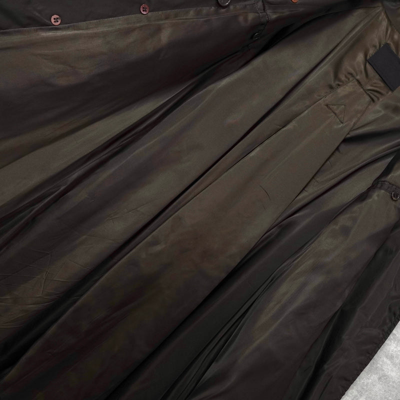 プラダ ナイロン トレンチコート ブラウン