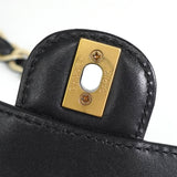 シャネル ココマーク マトラッセ ターンロック ラムスキン プラスチックチェーン ショルダーバッグ ブラック 6番台7桁 - NEWSED