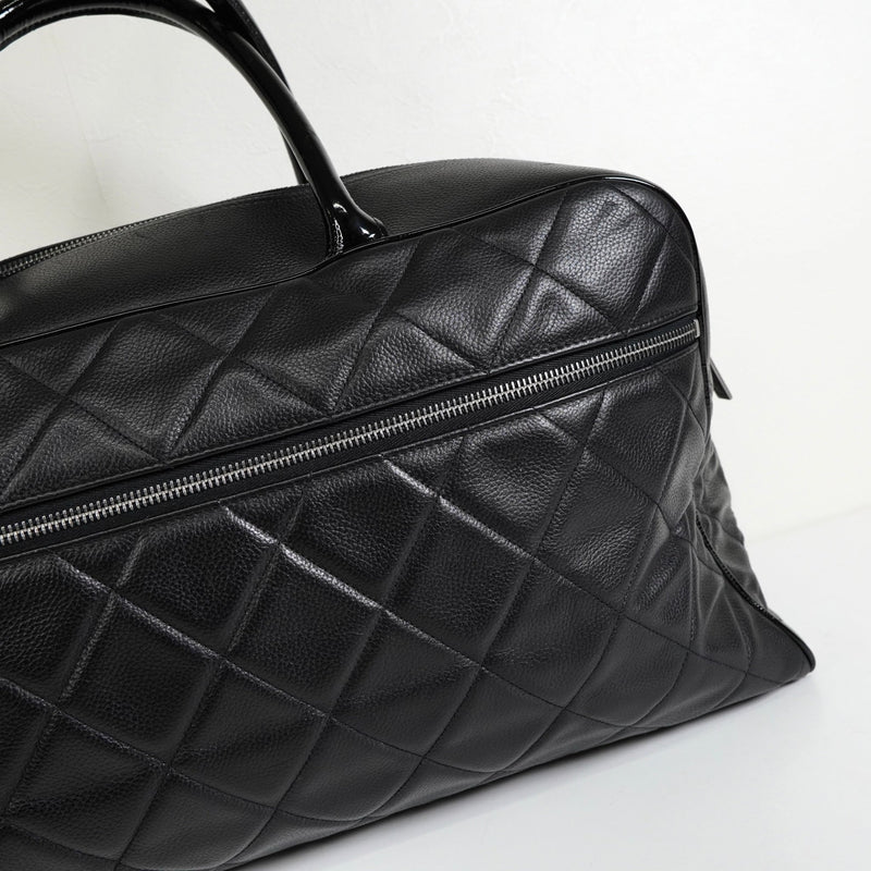シャネル スポーツライン マトラッセ キャビアスキン ボーリングバッグ ボストンバッグ ブラック 6番台7桁 - NEWSED