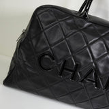 シャネル スポーツライン マトラッセ キャビアスキン ボーリングバッグ ボストンバッグ ブラック 6番台7桁 - NEWSED