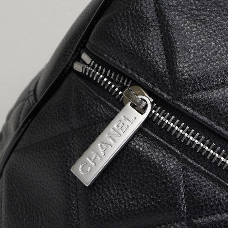 シャネル スポーツライン マトラッセ キャビアスキン ボーリングバッグ ボストンバッグ ブラック 6番台7桁 - NEWSED