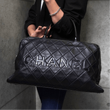 シャネル スポーツライン マトラッセ キャビアスキン ボーリングバッグ ボストンバッグ ブラック 6番台7桁 - NEWSED