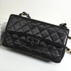 シャネル ココマーク マトラッセ ターンロック ラムスキン プラスチックチェーン ショルダーバッグ ブラック 6番台7桁