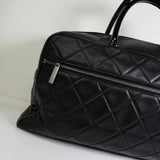 シャネル スポーツライン マトラッセ キャビアスキン ボーリングバッグ ボストンバッグ ブラック 6番台7桁 - NEWSED