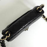 シャネル ココマーク マトラッセ ターンロック ラムスキン プラスチックチェーン ショルダーバッグ ブラック 6番台7桁 - NEWSED