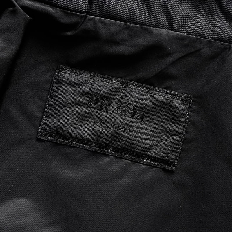 プラダ Re-Nylon トライアングルロゴ ナイロン シャツジャケット メンズ ブラック