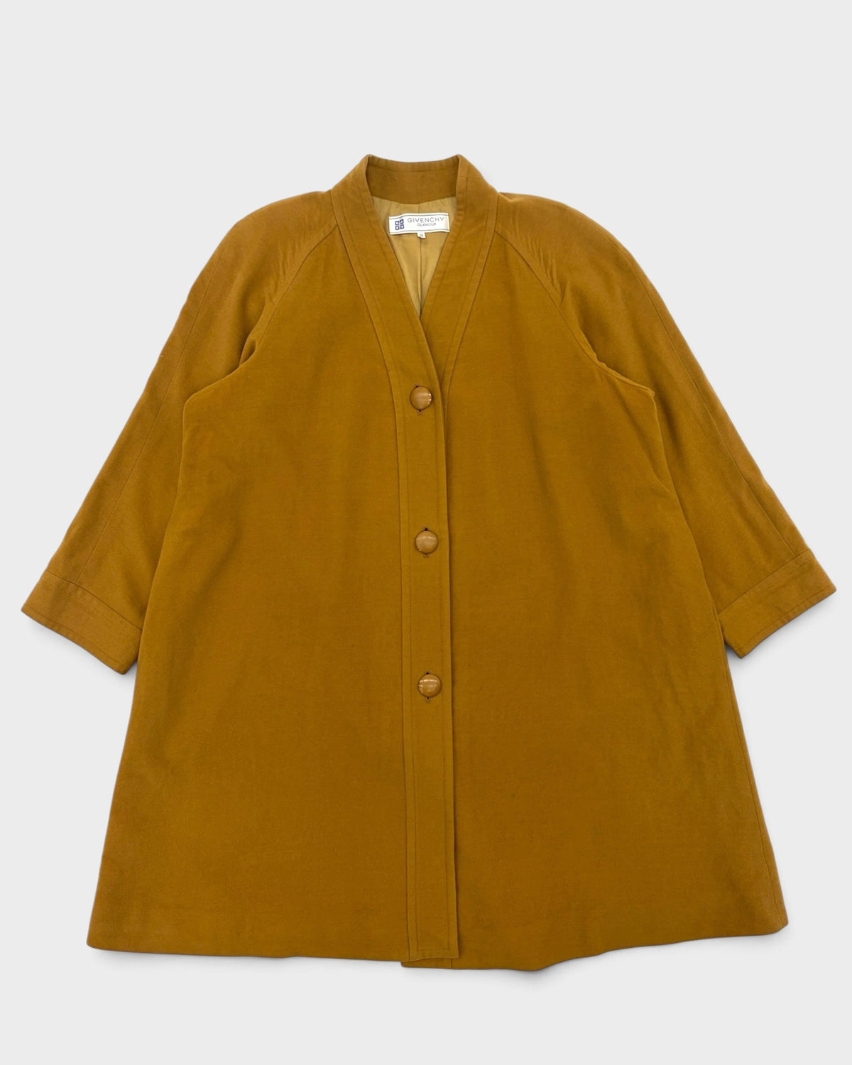 ジバンシィ グラマー ウール ロングコート マスタード