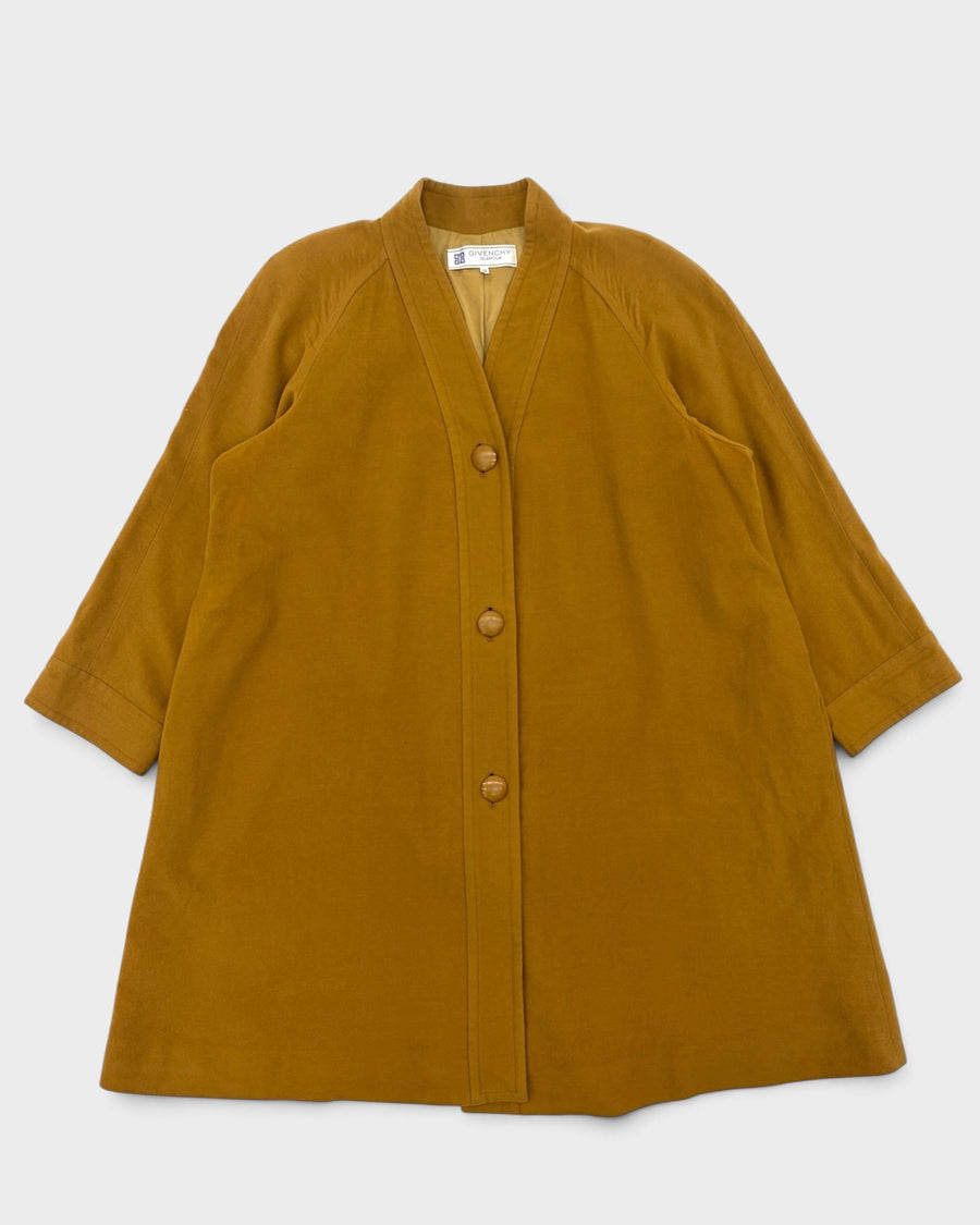 ジバンシィ グラマー ウール ロングコート マスタード