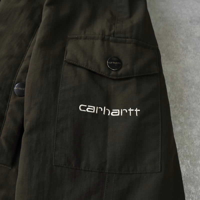 カーハート アンカレッジ パーカー ロゴ 中綿ジャケット マウンテンパーカー カーキ