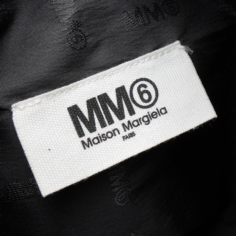 エムエムシックス メゾン マルジェラ ボア ファー / レザー 巾着バッグ ショルダーバッグ ポーチ アイボリー