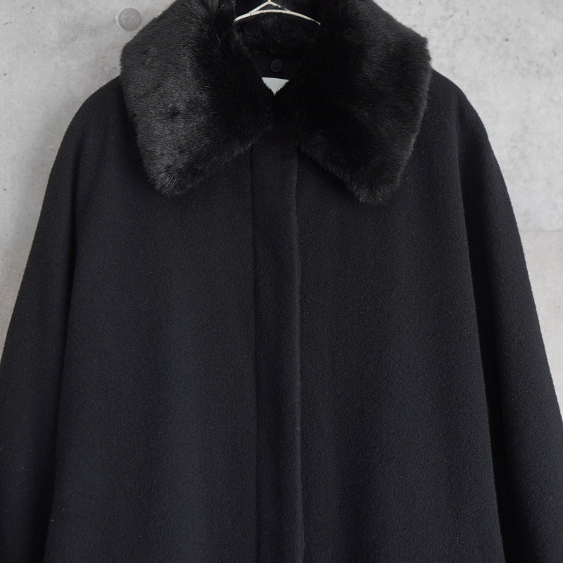 Fur Wool Long Coat
