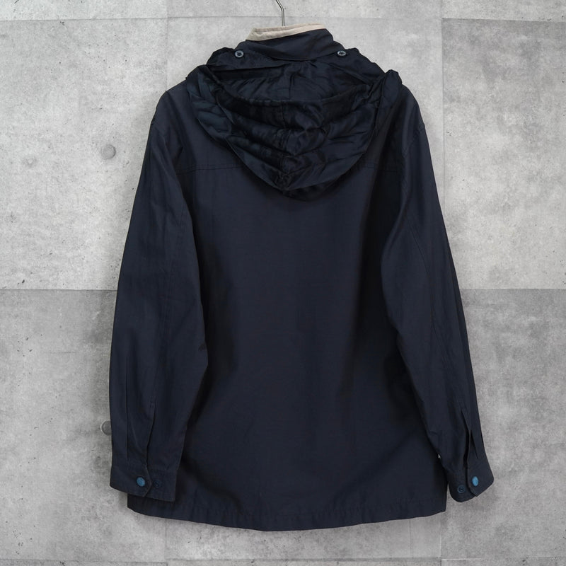 イヴ サンローラン ヴィンテージ YSLロゴ ブルゾン ジャケット ネイビー / ベージュ