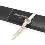 イヴ サンローラン 2200-229789Y 430099 SS/QZ 黒文字盤 腕時計 レディース 電池交換済 箱付き