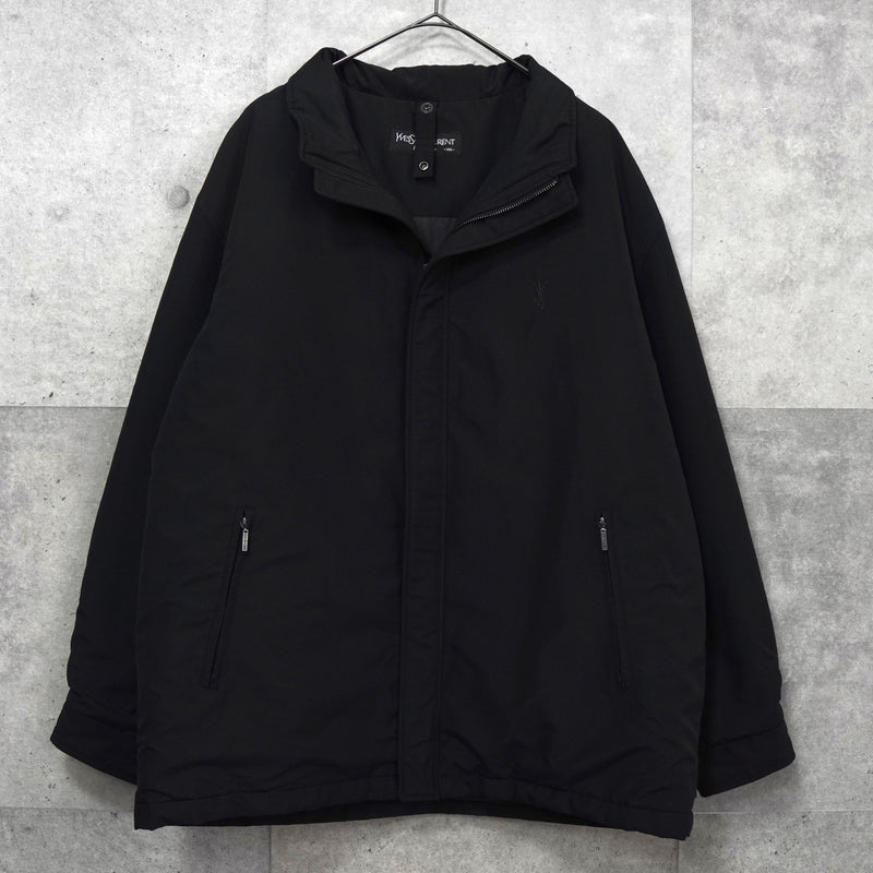 イヴ サンローラン ヴィンテージ YSLロゴ 中綿ジャケット ブラック