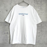 メゾン キツネ ロゴ 刺繍 Tシャツ ホワイト