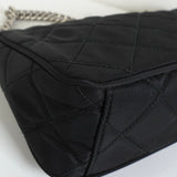 プラダ キルティング トライアングルロゴ テスート ナイロン 2way ショルダーバッグ チェーン ハンドバッグ ブラック