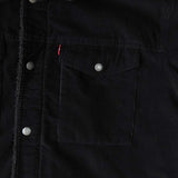 リーバイス SHERPA LINED TRUCKER JACKET コーデュロイ襟 ボアジャケット ブラック メンズ